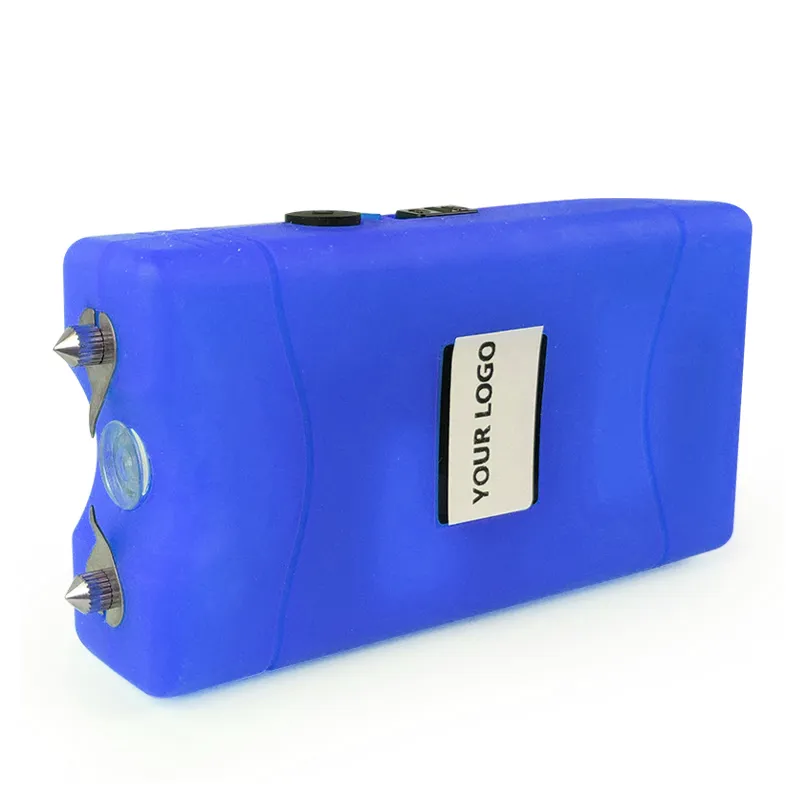 800type Stun Gun High Voltage Rechargeable Battery Electric Shocking Device Flashligh Blue