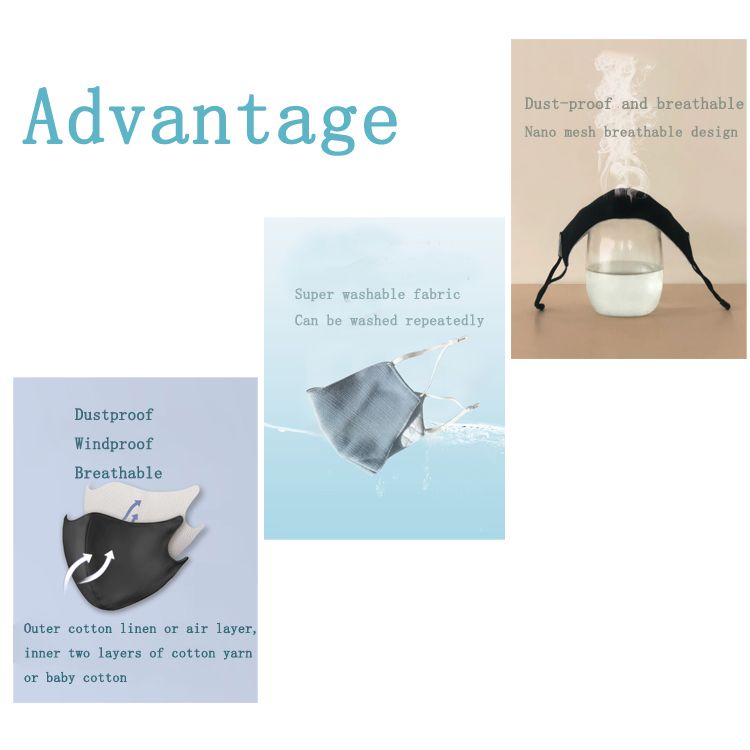 Anti-Dust Cotton Mouth Face Respirator Mask Black Cotton Face Mask