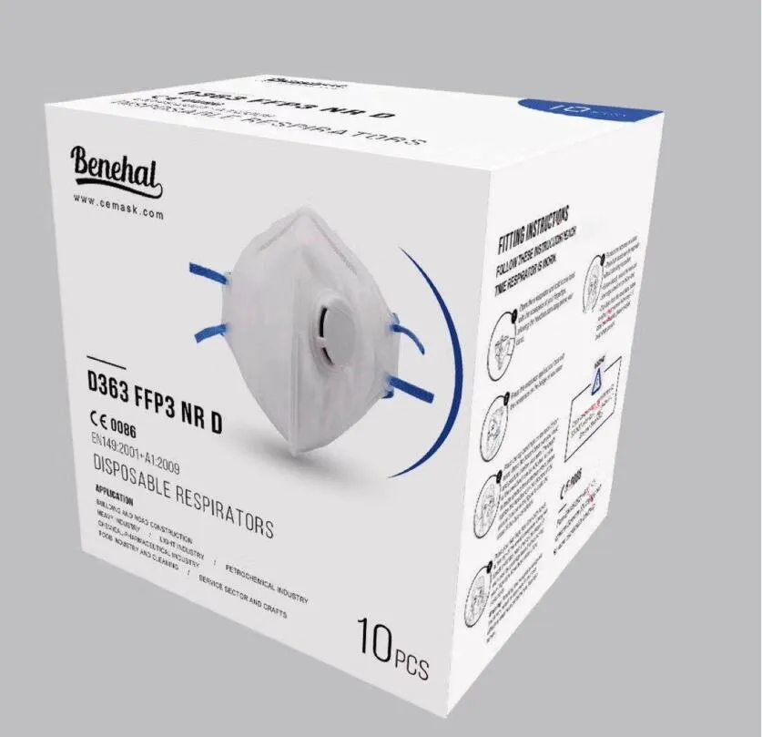 Benehal Ce Niosh Mask / En 149 2001 Respiratori Monouso