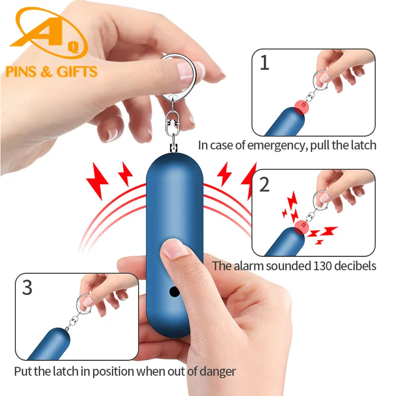 Crafts Shoes Rings Metal Brass Rubber Mobile Six Ways to Protect Your Safety Wolf Spray Protection Trail as Self Defense Alarm Keychain