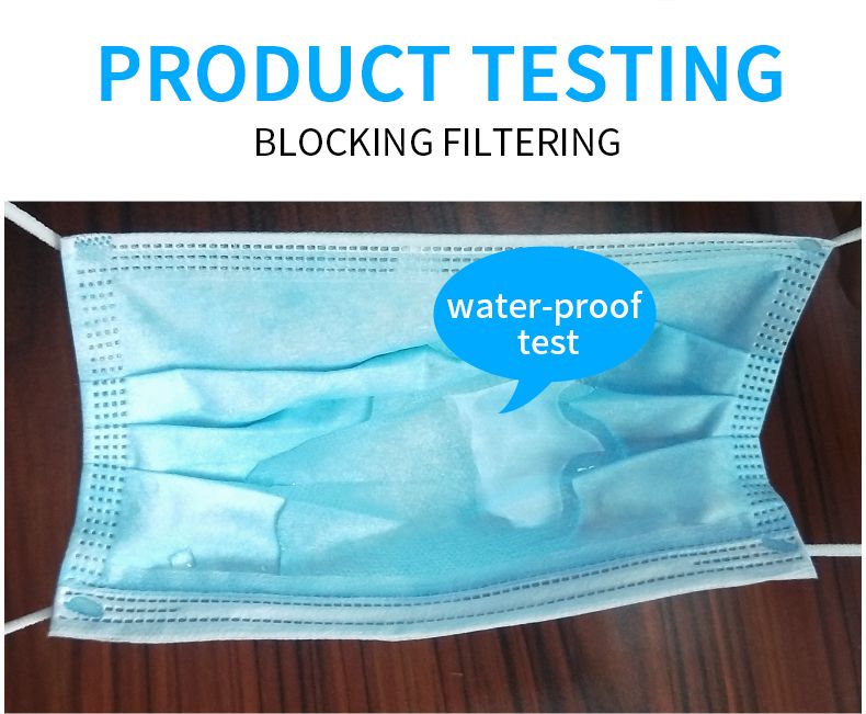Disposable Non-Woven Face Mask with Elastic Ear-Loops