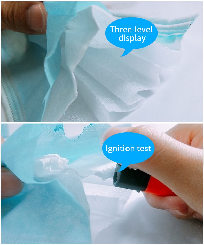 Disposable Non-Woven Face Mask with Elastic Ear-Loops