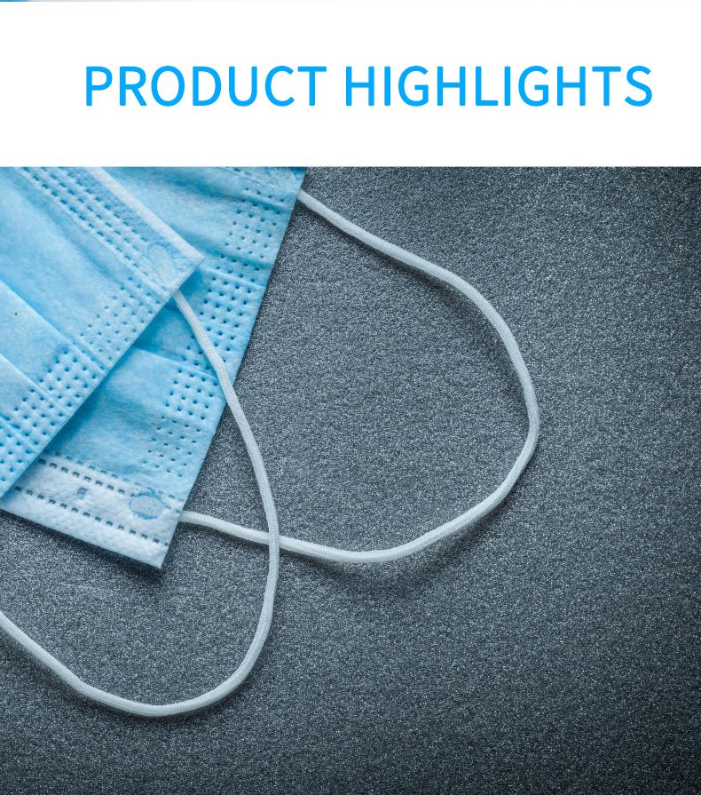 Disposable Non-Woven Face Mask with Elastic Ear-Loops