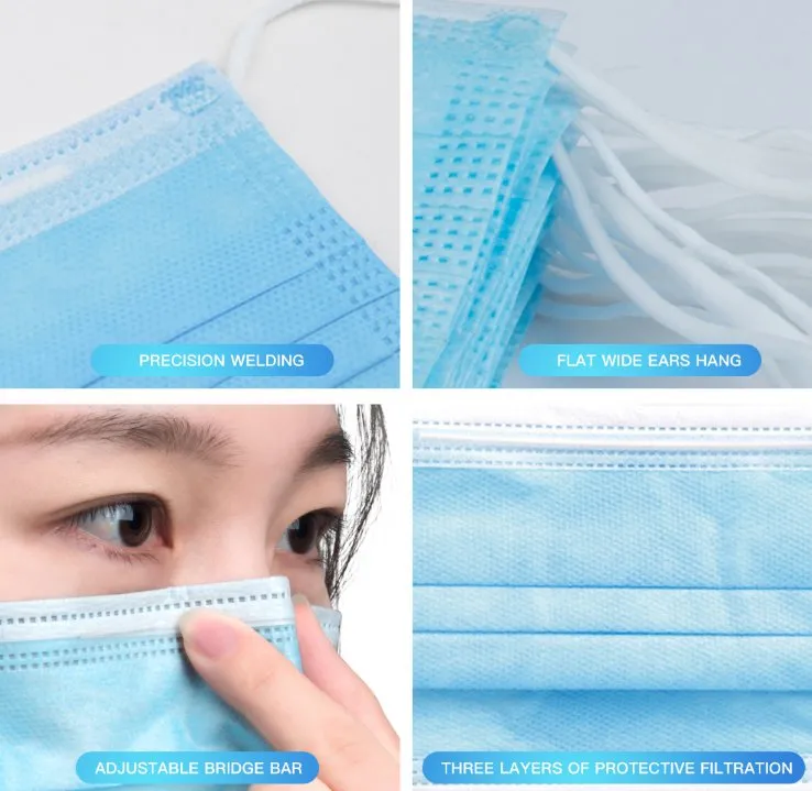Disposable Protective Meltblown Face Mask, Non-Woven Dust Mask