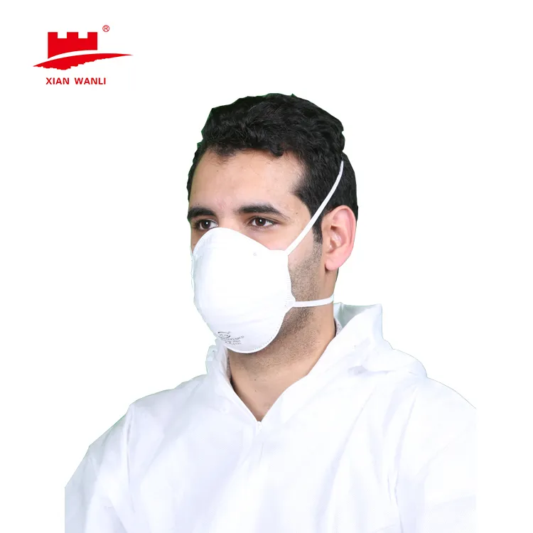 FFP2 Face Cup Masks Respirator Dust Mask En 149:2001 and A1:2009 Compliant, CE Certified, White Without Breathing Valve Face Masks Protective Comfortable High F