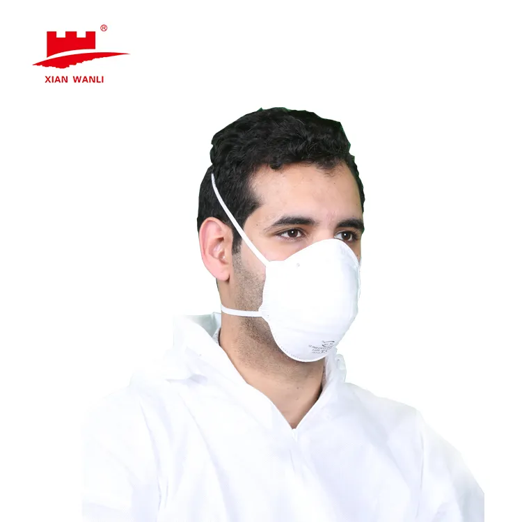 FFP2 Face Cup Masks Respirator Dust Mask En 149:2001 and A1:2009 Compliant, CE Certified, White Without Breathing Valve Face Masks Protective Comfortable High F