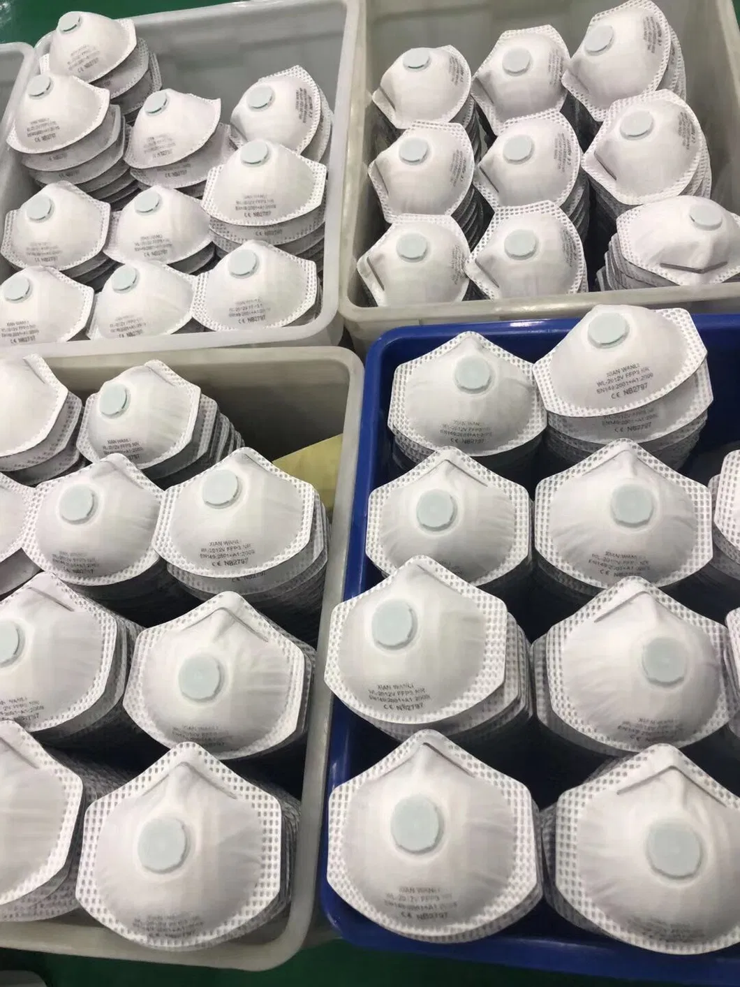 FFP2 Respirators Disposable Nonwoven FFP1/2 Cup Shape Masks Particulate Safety Respirator with CE En149: 2001