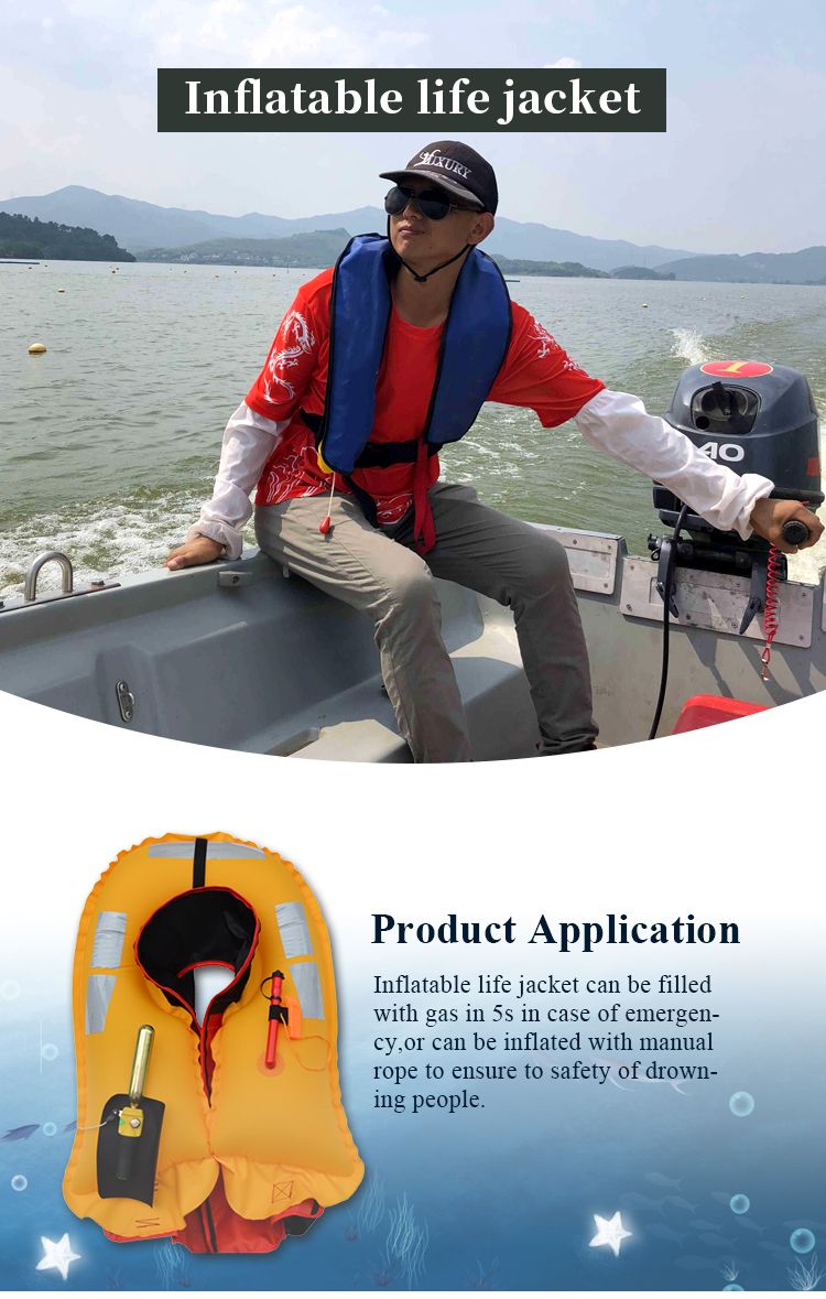 High Buoyancy 150n Personal Flotation Device Adult Inflatable Life Jackets for Outdoor Water Sports
