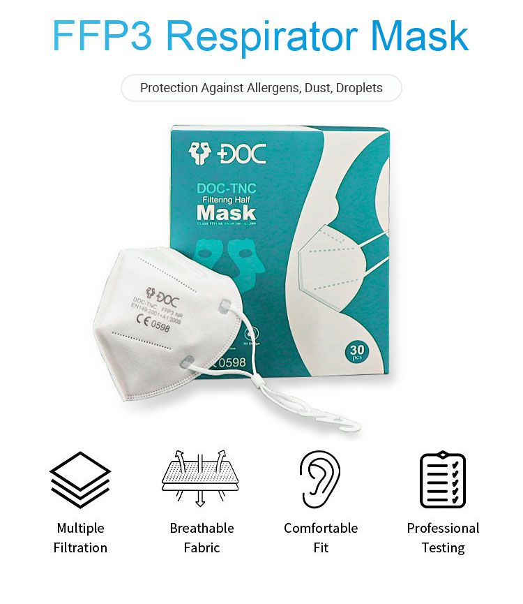 in Stock Faceshield Melt Blown Respirator Filtering Mascherine Mascara FFP3 Without Valve