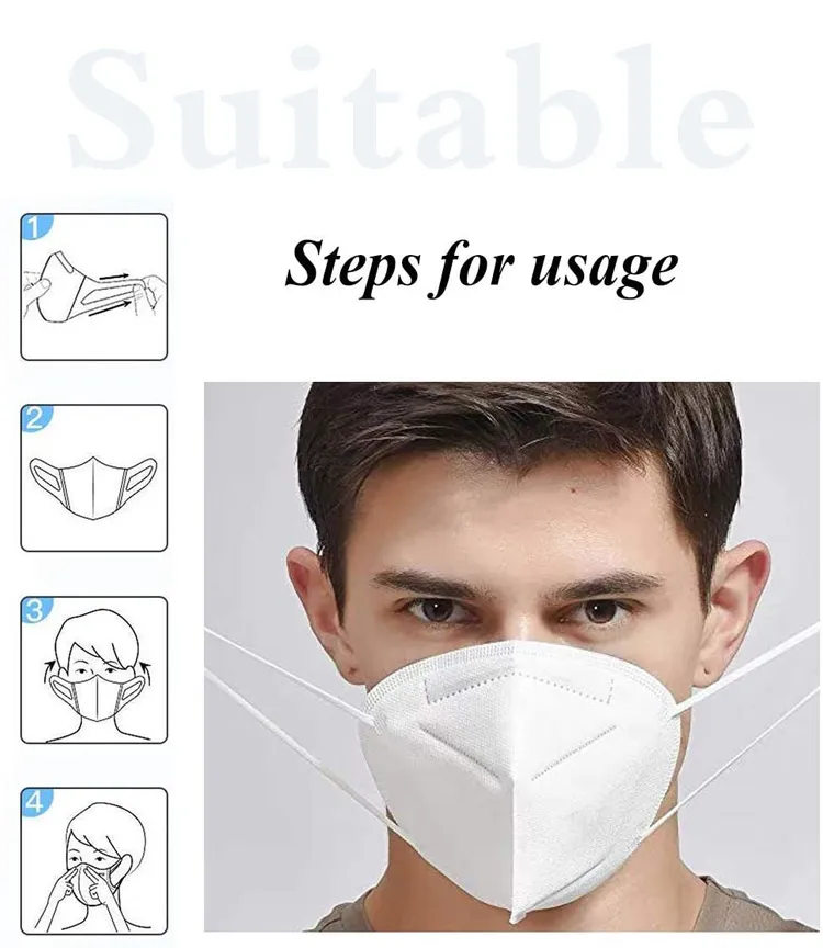 KN95 FFP2 Cotton Designed Mondkapjes Antipolvo Reutilizable Nose Non Woven Carbon Quirurgica Mascarilla Facial
