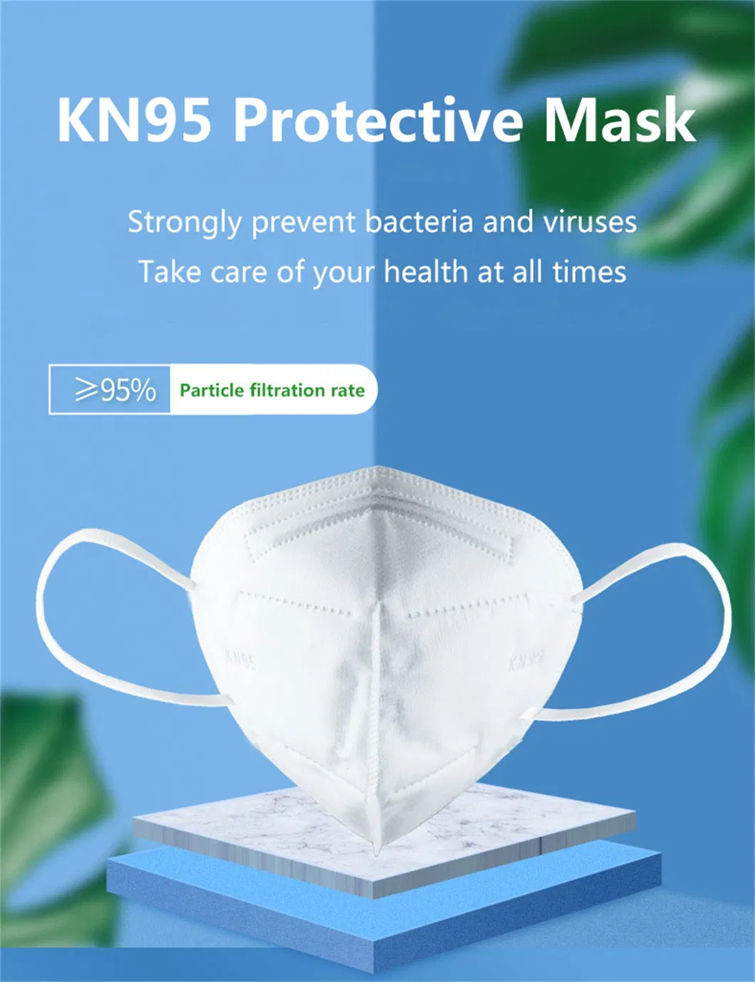 KN95 Mask Non-Woven KN95 Face Mask Disposable Earloop