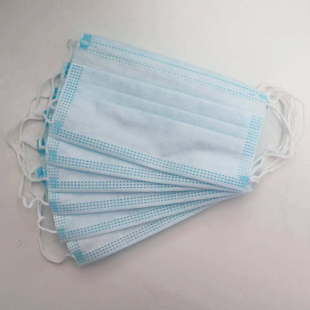 Manufacture Face Mask Disposable Procedure 3 Ply Earloop Face Mask