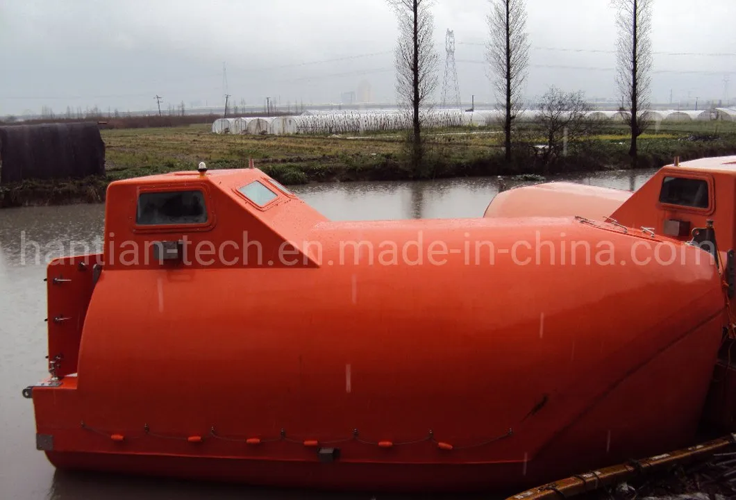Marine Rescue Equipment Fiberglass Rigid Totally Enclosed Freefall Solas Marine Life Boat