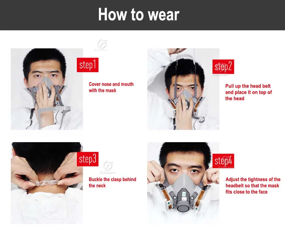 OEM/Wholesale/ High Quality Chemical Double Cartridge Half Face Mask Anti Gas Respirator (Like 7500/7501/7502/7503) China Supplier