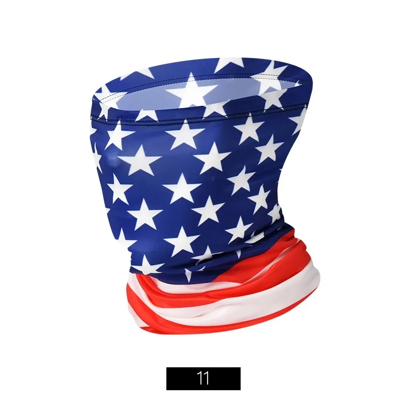 Printed Outdoor Cycling Hanging Mask Sports Mask Ice Silk Neck Cover Hang Ear Triangle Face Mask Tube Masks