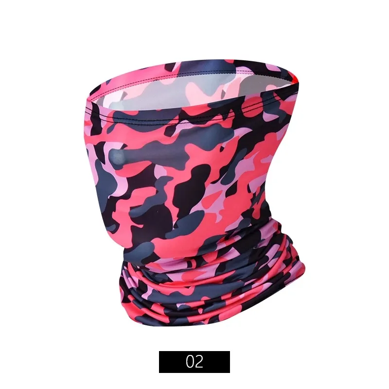 Printed Outdoor Cycling Hanging Mask Sports Mask Ice Silk Neck Cover Hang Ear Triangle Face Mask Tube Masks