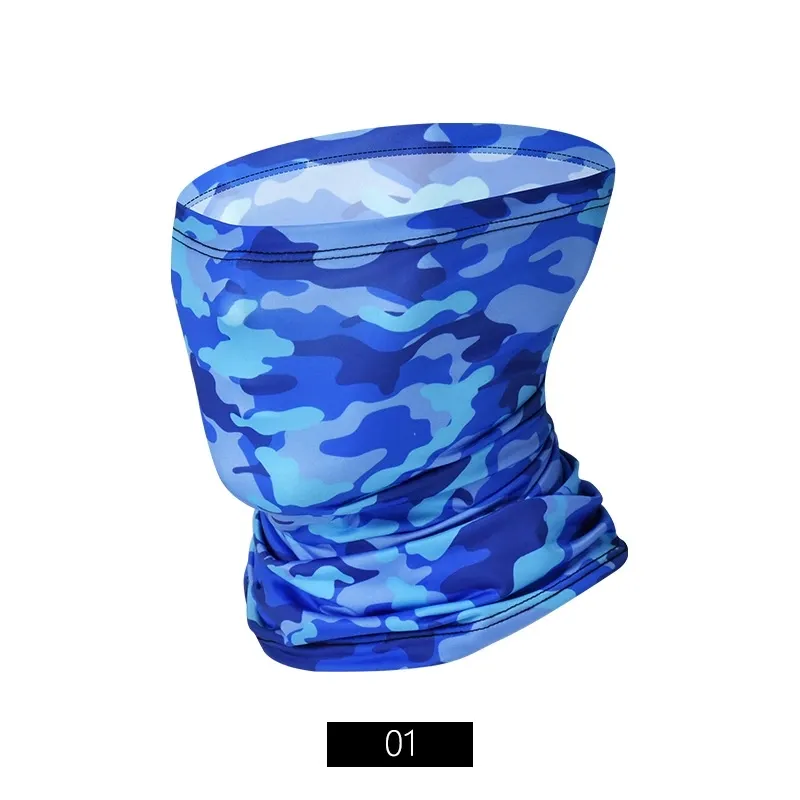 Printed Outdoor Cycling Hanging Mask Sports Mask Ice Silk Neck Cover Hang Ear Triangle Face Mask Tube Masks