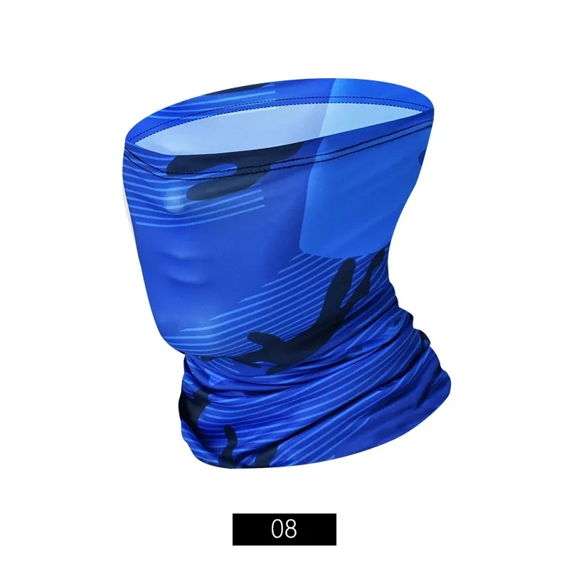 Printed Outdoor Cycling Hanging Mask Sports Mask Ice Silk Neck Cover Hang Ear Triangle Face Mask Tube Masks