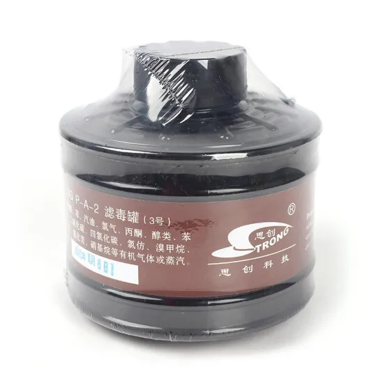 Reuse Large View Chemical Anti Poison Toxic Full Face Gas Mask Tract Respirator Filter Box Cartridge Canister Industrial Pesticide Painting Spraying