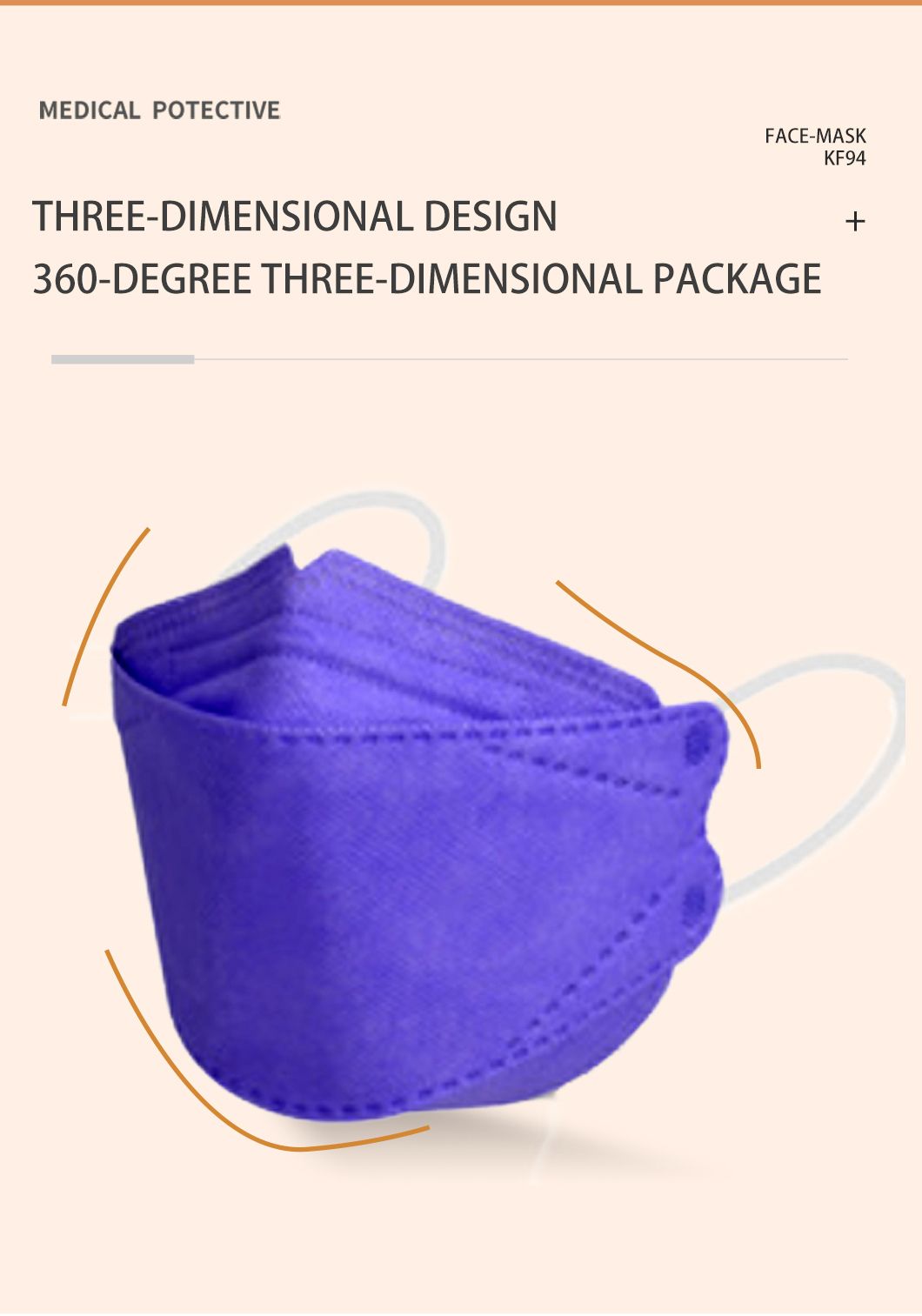 Factory Sales Cheap Fish Shaped Kf94 Adult Face Mask